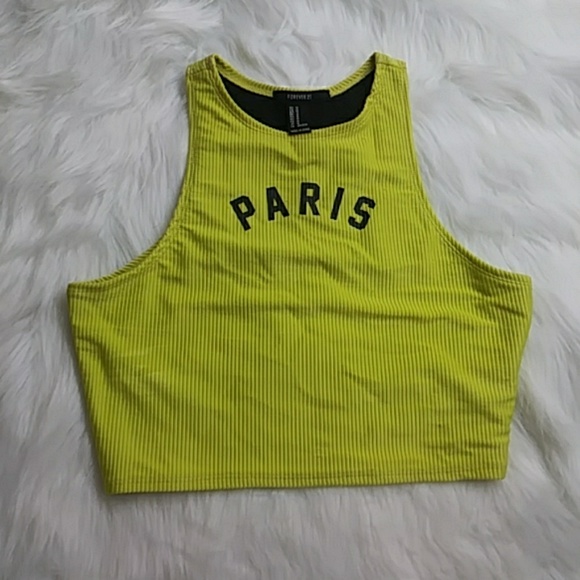 Forever 21 Paris Graphic Crop top - Picture 2 of 6